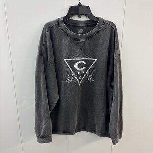 Cincinnati Reds Concepts Sport Charcoal Crew Neck Sweatshirt Women's L